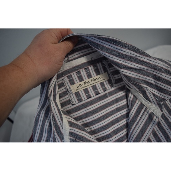 We The Free People Toronto Striped Shirt XS Button Down Oversized - Picture 4 of 7